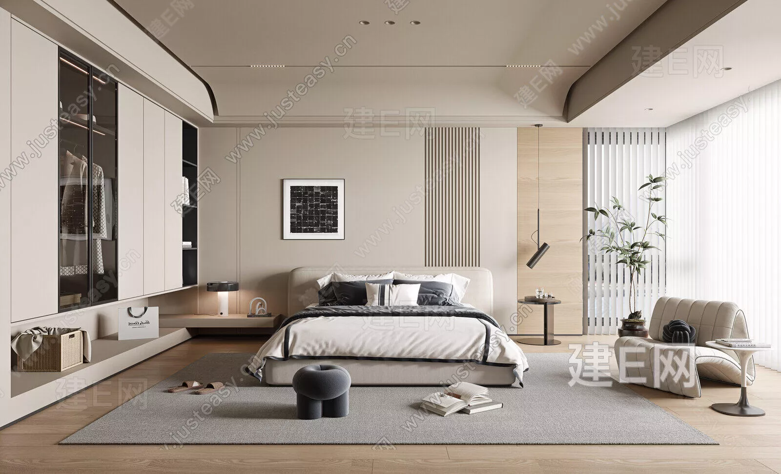 MODERN BEDROOM - SKETCHUP 3D SCENE - ENSCAPE - 113659042