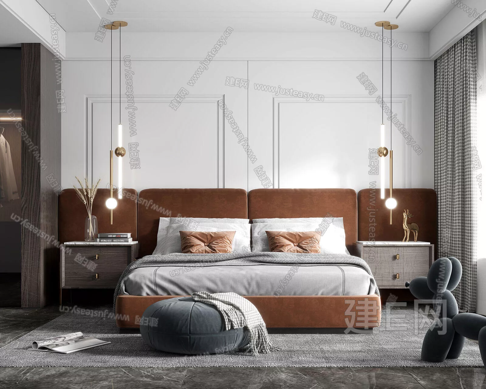 MODERN BEDROOM - SKETCHUP 3D SCENE - ENSCAPE - 113984810