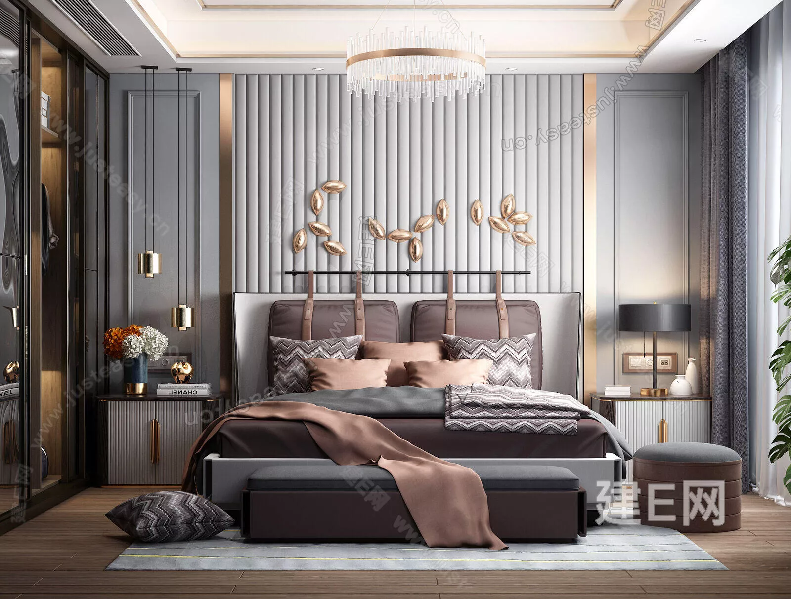 MODERN BEDROOM - SKETCHUP 3D SCENE - ENSCAPE - 113984826