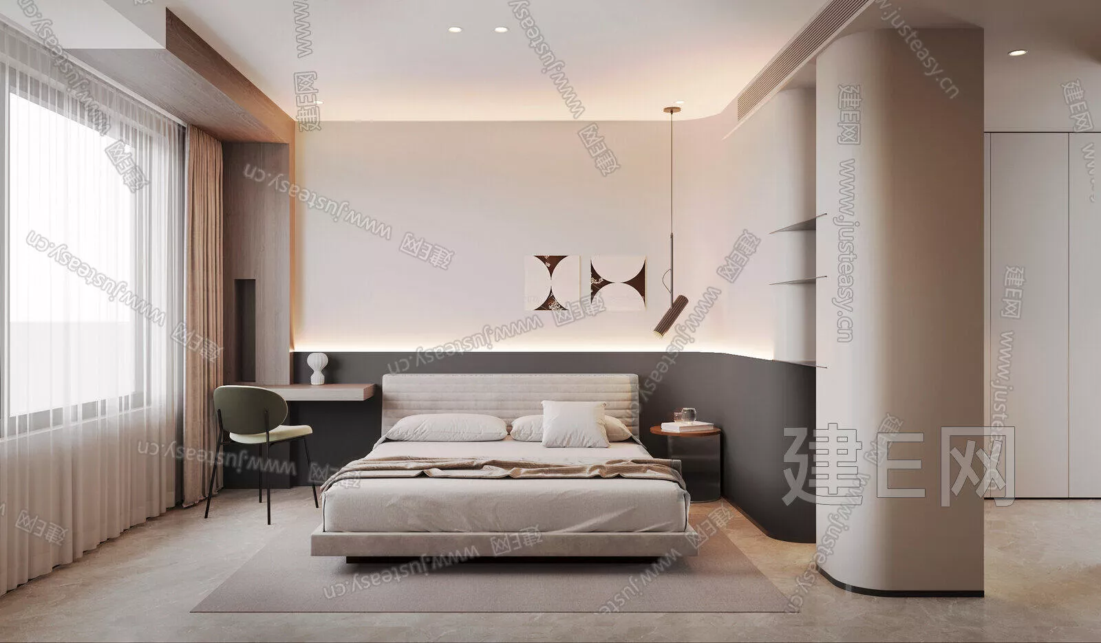 MODERN BEDROOM - SKETCHUP 3D SCENE - ENSCAPE - 114052495