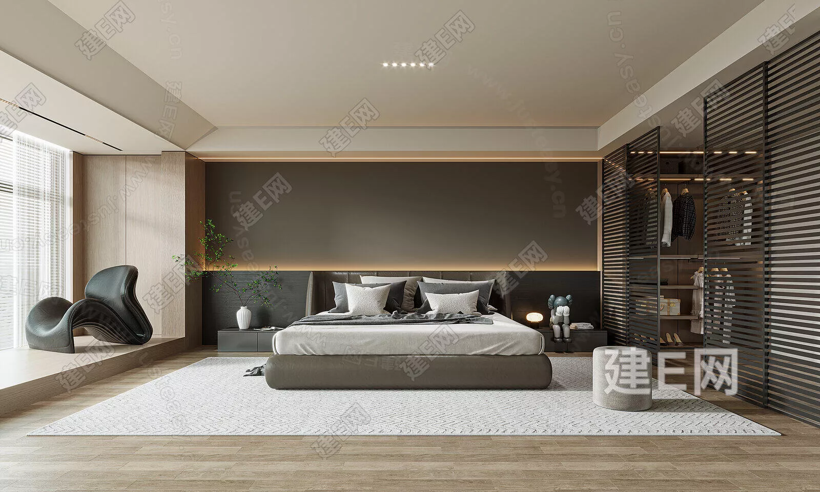 MODERN BEDROOM - SKETCHUP 3D SCENE - ENSCAPE - 114052590