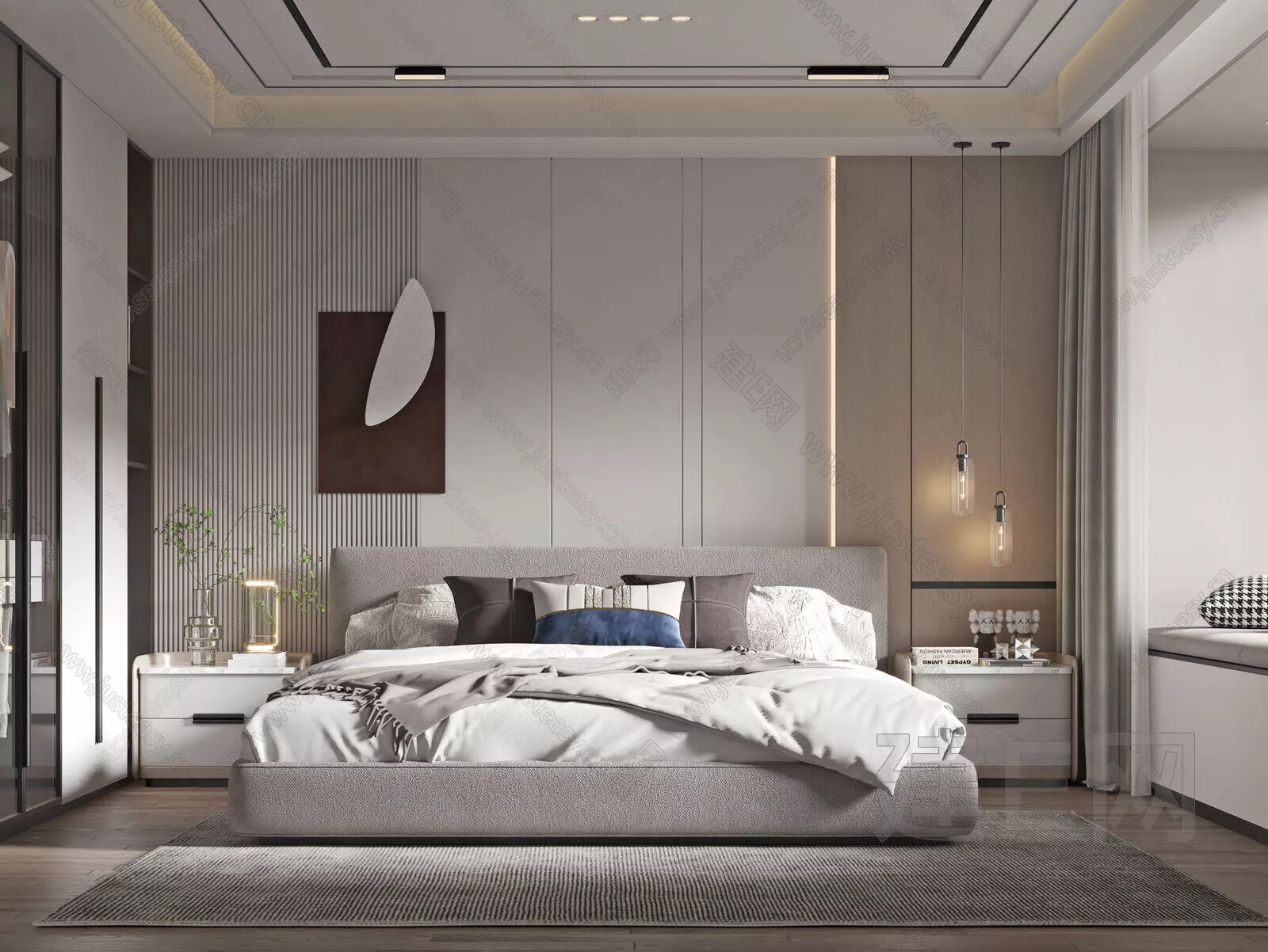 MODERN BEDROOM - SKETCHUP 3D SCENE - ENSCAPE - 114115697