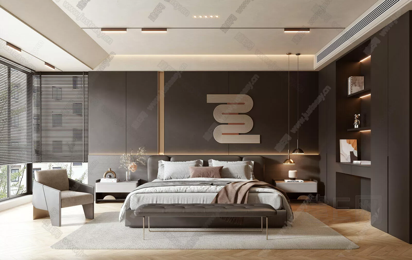 MODERN BEDROOM - SKETCHUP 3D SCENE - ENSCAPE - 114183630