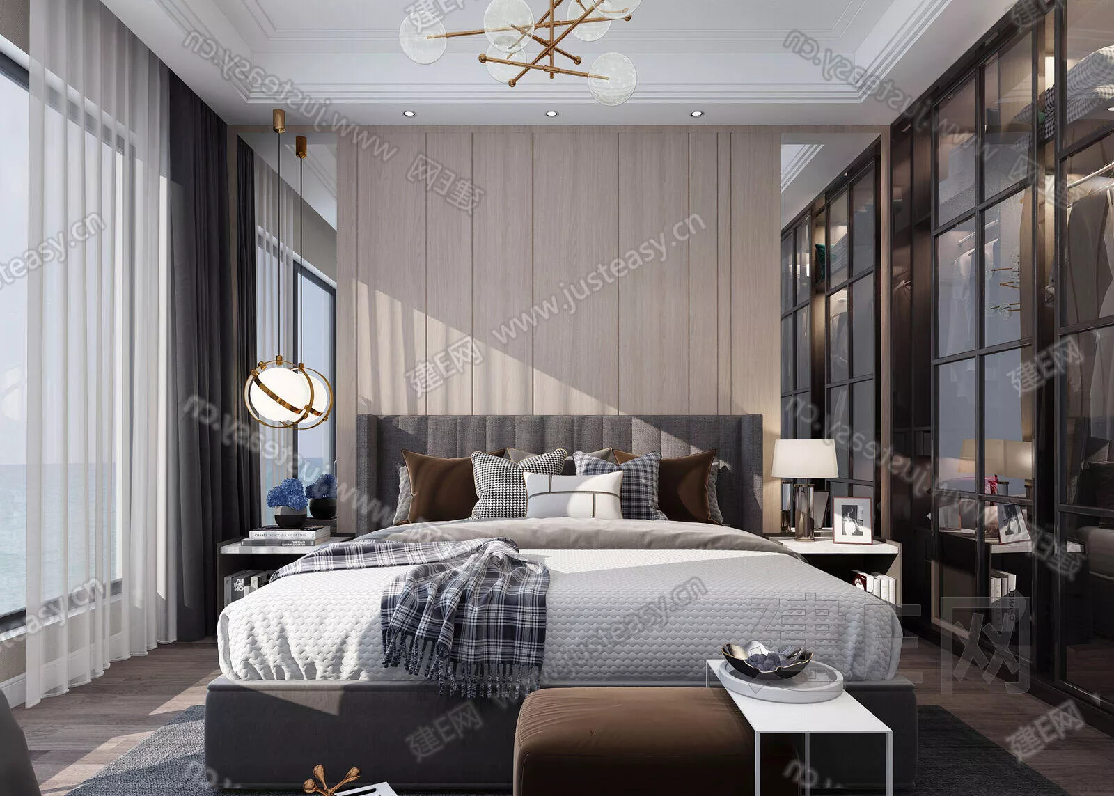 MODERN BEDROOM - SKETCHUP 3D SCENE - ENSCAPE - 114378082