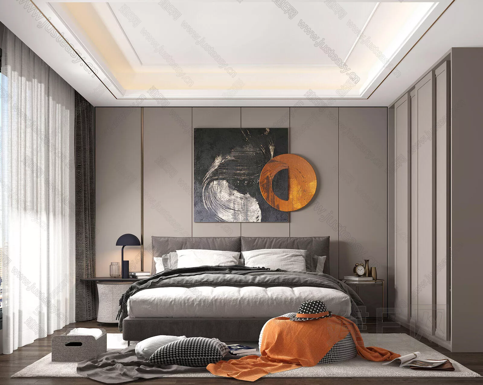 MODERN BEDROOM - SKETCHUP 3D SCENE - ENSCAPE - 114378165