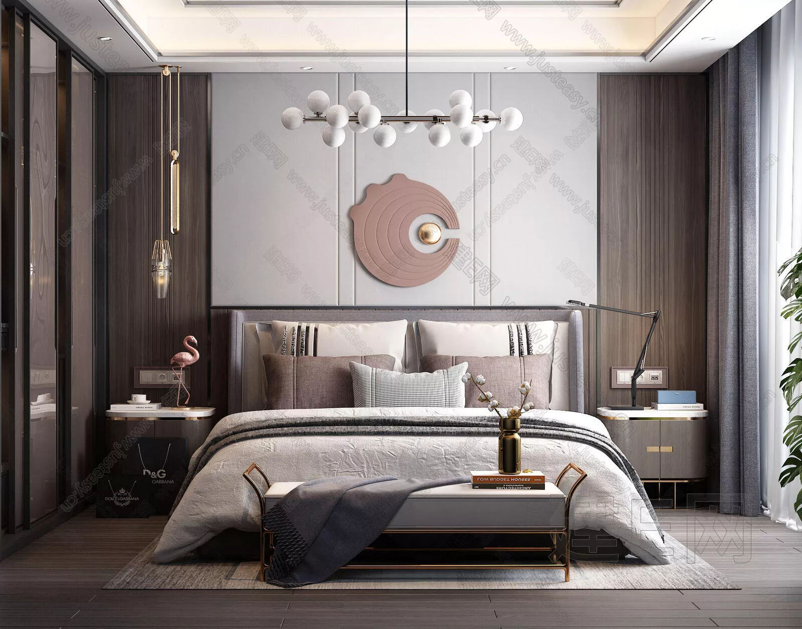 MODERN BEDROOM - SKETCHUP 3D SCENE - ENSCAPE - 114574678