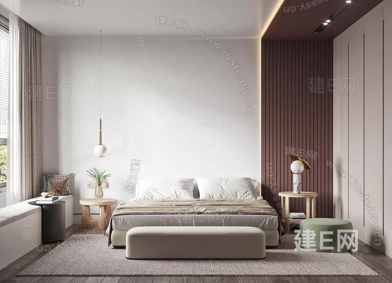 MODERN BEDROOM - SKETCHUP 3D SCENE - ENSCAPE - 114574806