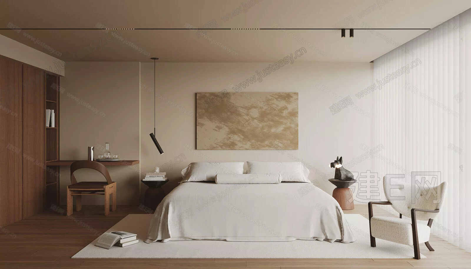 MODERN BEDROOM - SKETCHUP 3D SCENE - ENSCAPE - 114707335