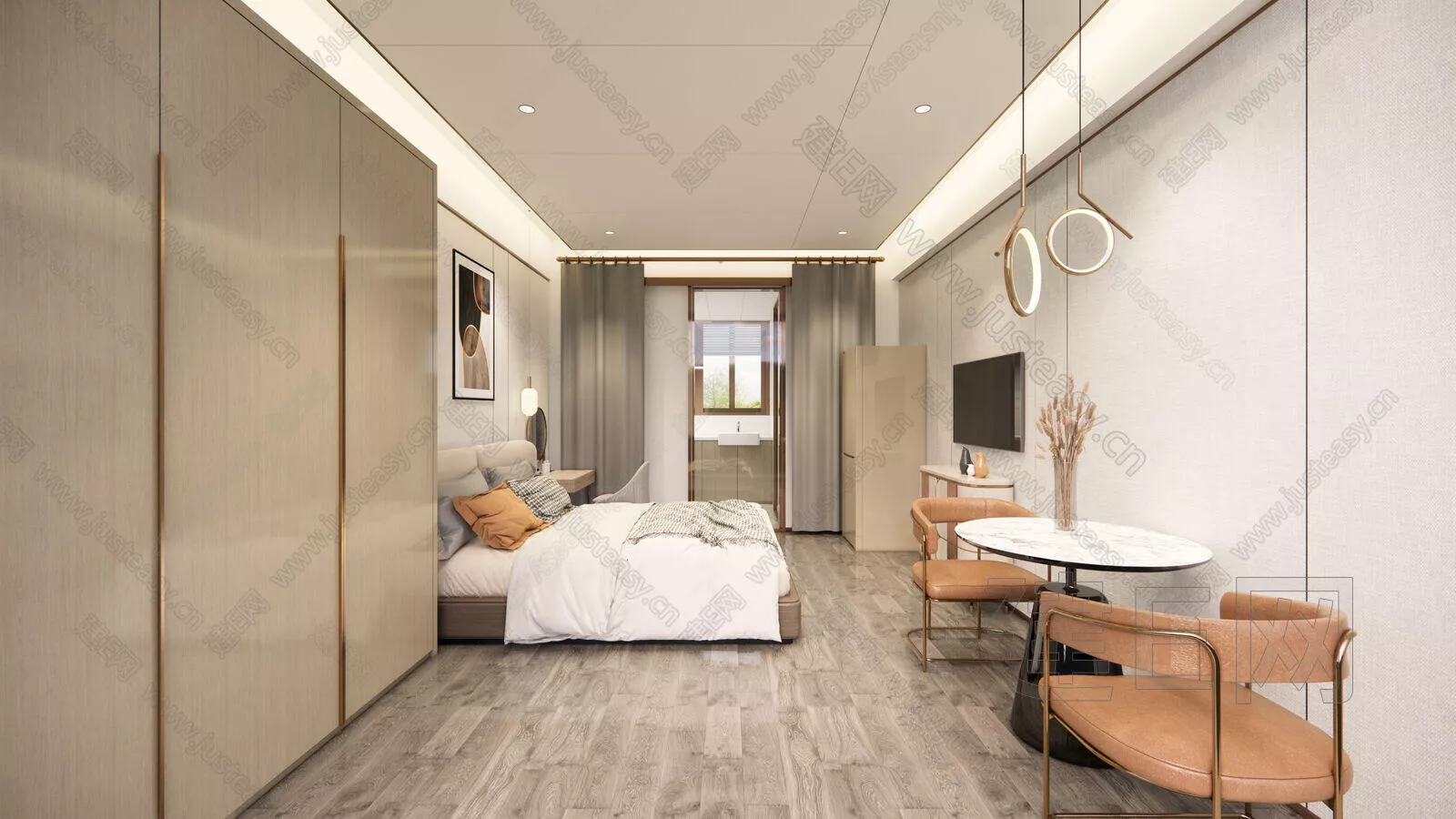 MODERN BEDROOM - SKETCHUP 3D SCENE - ENSCAPE - 114771443