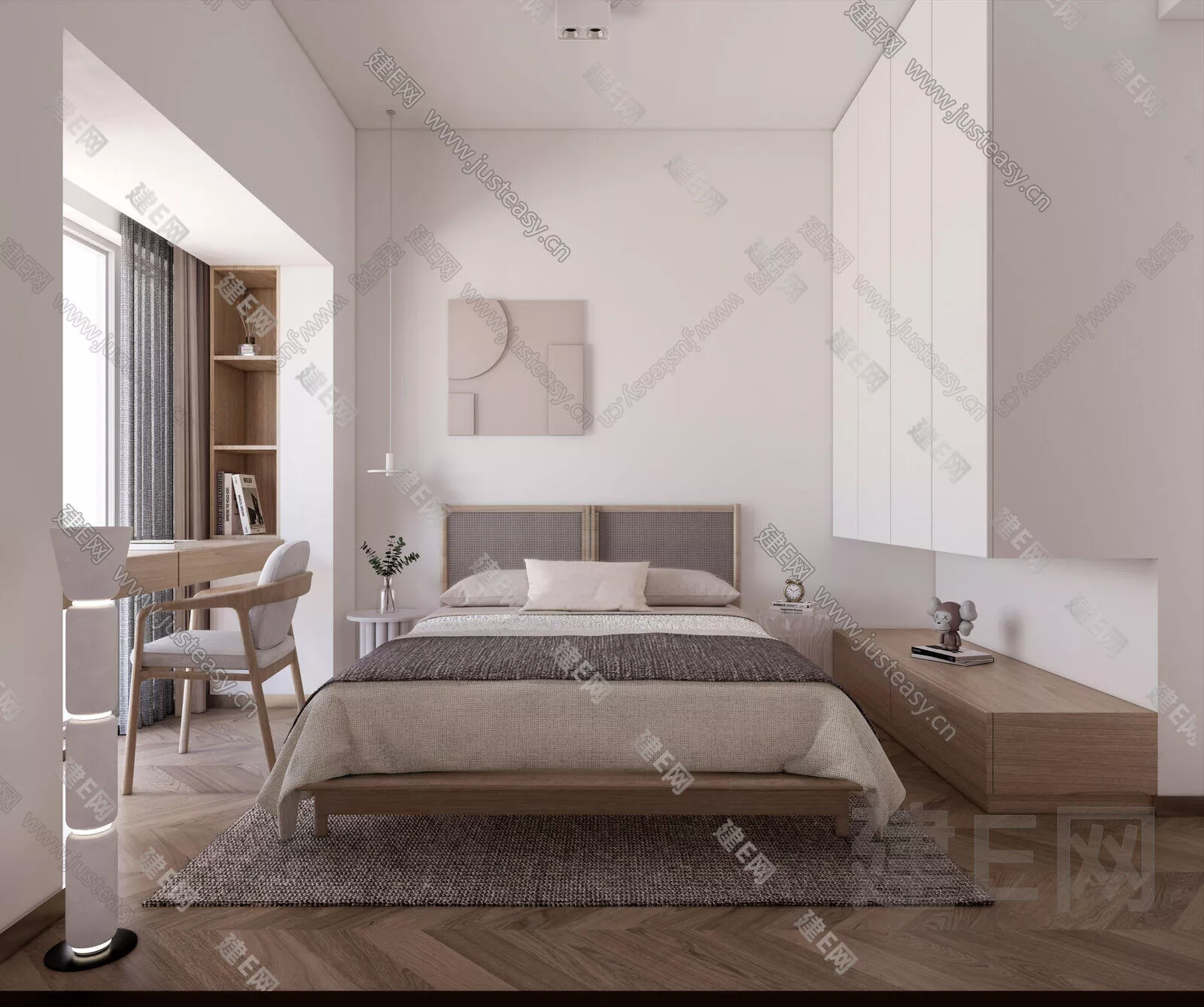 MODERN BEDROOM - SKETCHUP 3D SCENE - ENSCAPE - 114836905