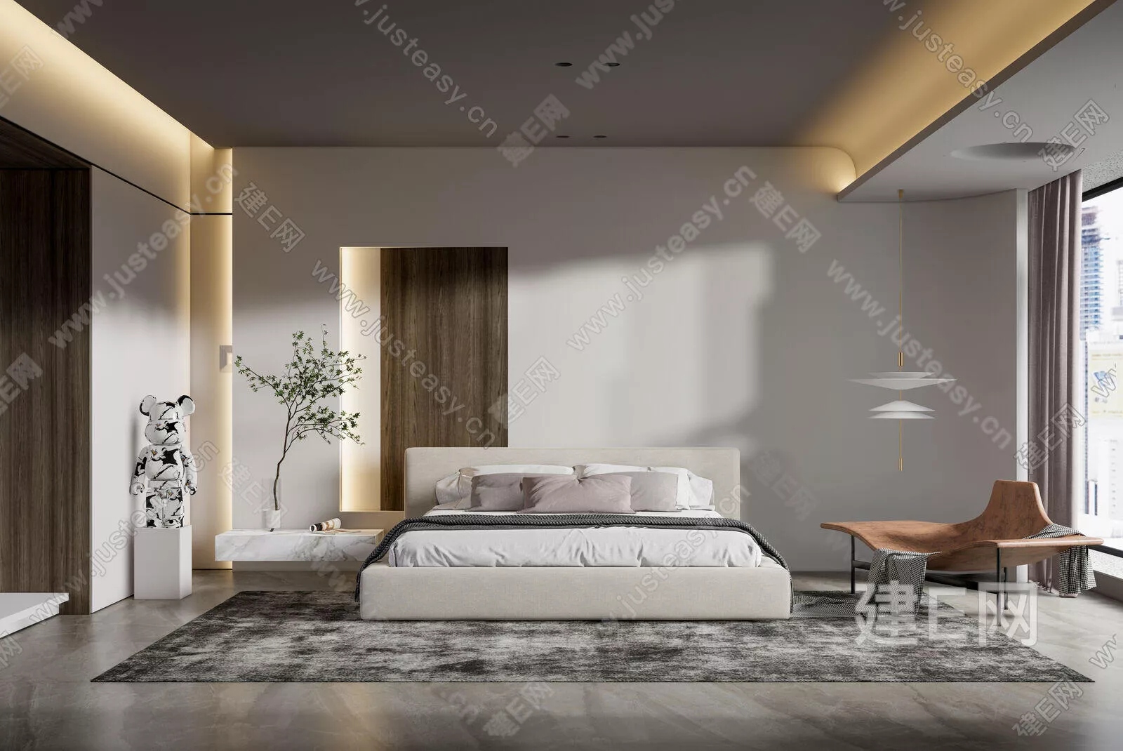 MODERN BEDROOM - SKETCHUP 3D SCENE - ENSCAPE - 114836952