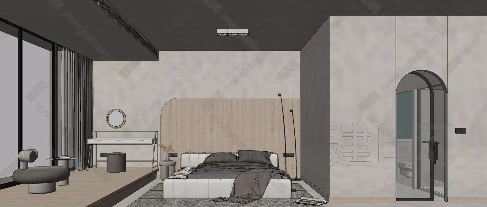 MODERN BEDROOM - SKETCHUP 3D SCENE - ENSCAPE - 114902323