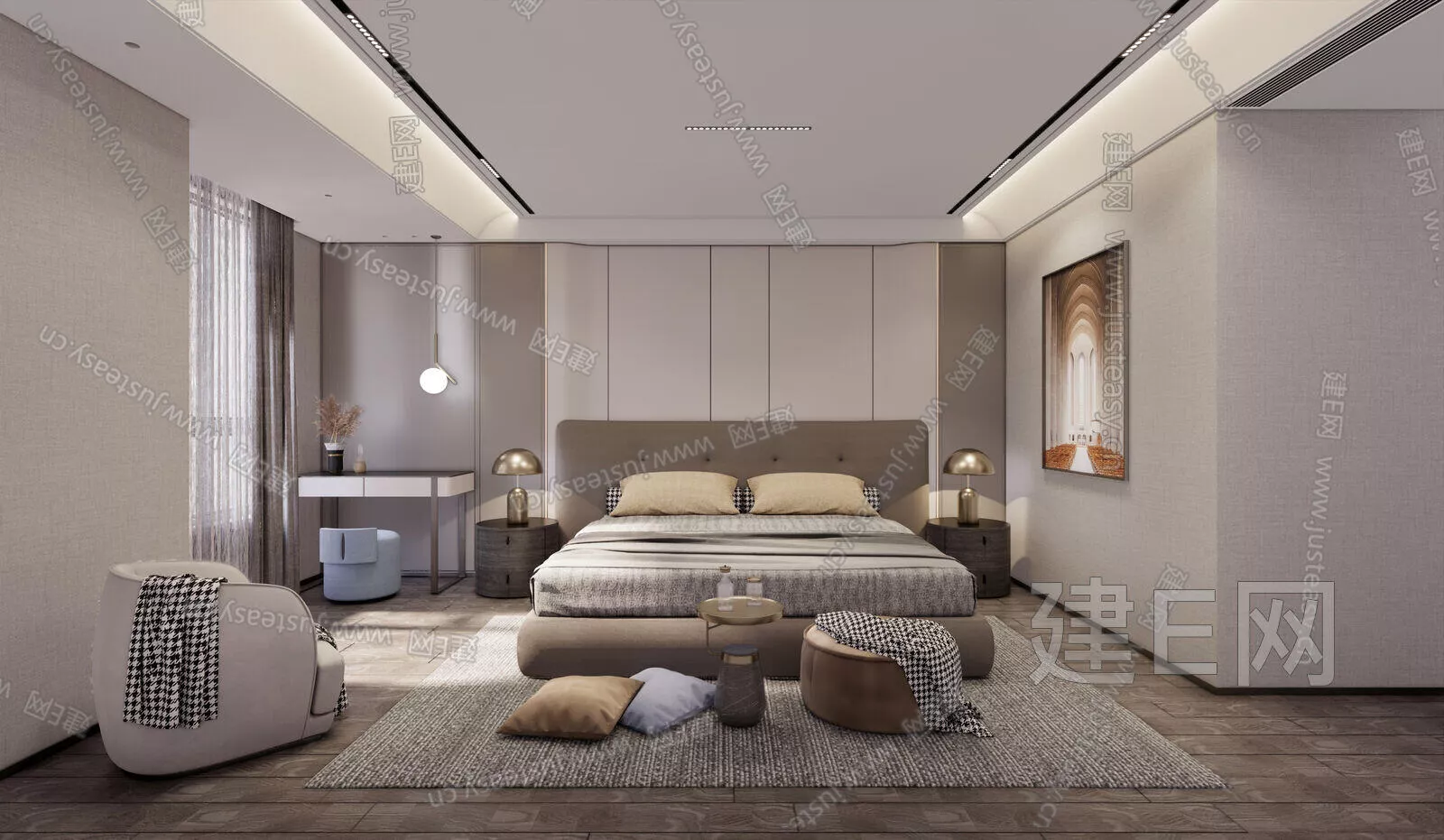 MODERN BEDROOM - SKETCHUP 3D SCENE - ENSCAPE - 114902375