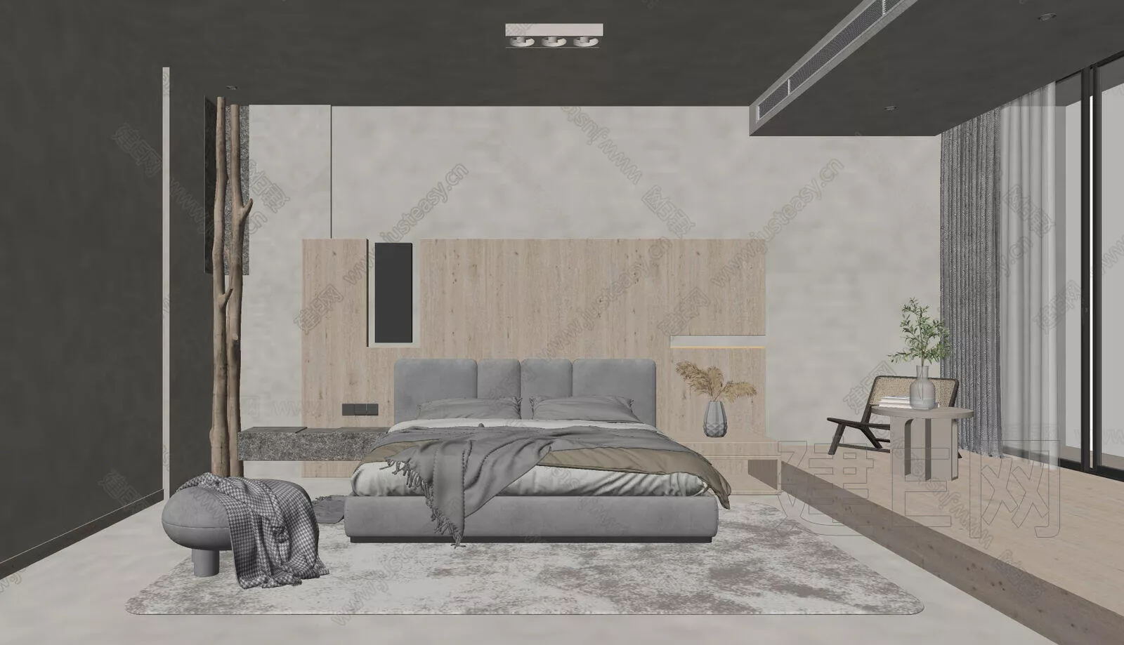 MODERN BEDROOM - SKETCHUP 3D SCENE - ENSCAPE - 114902483