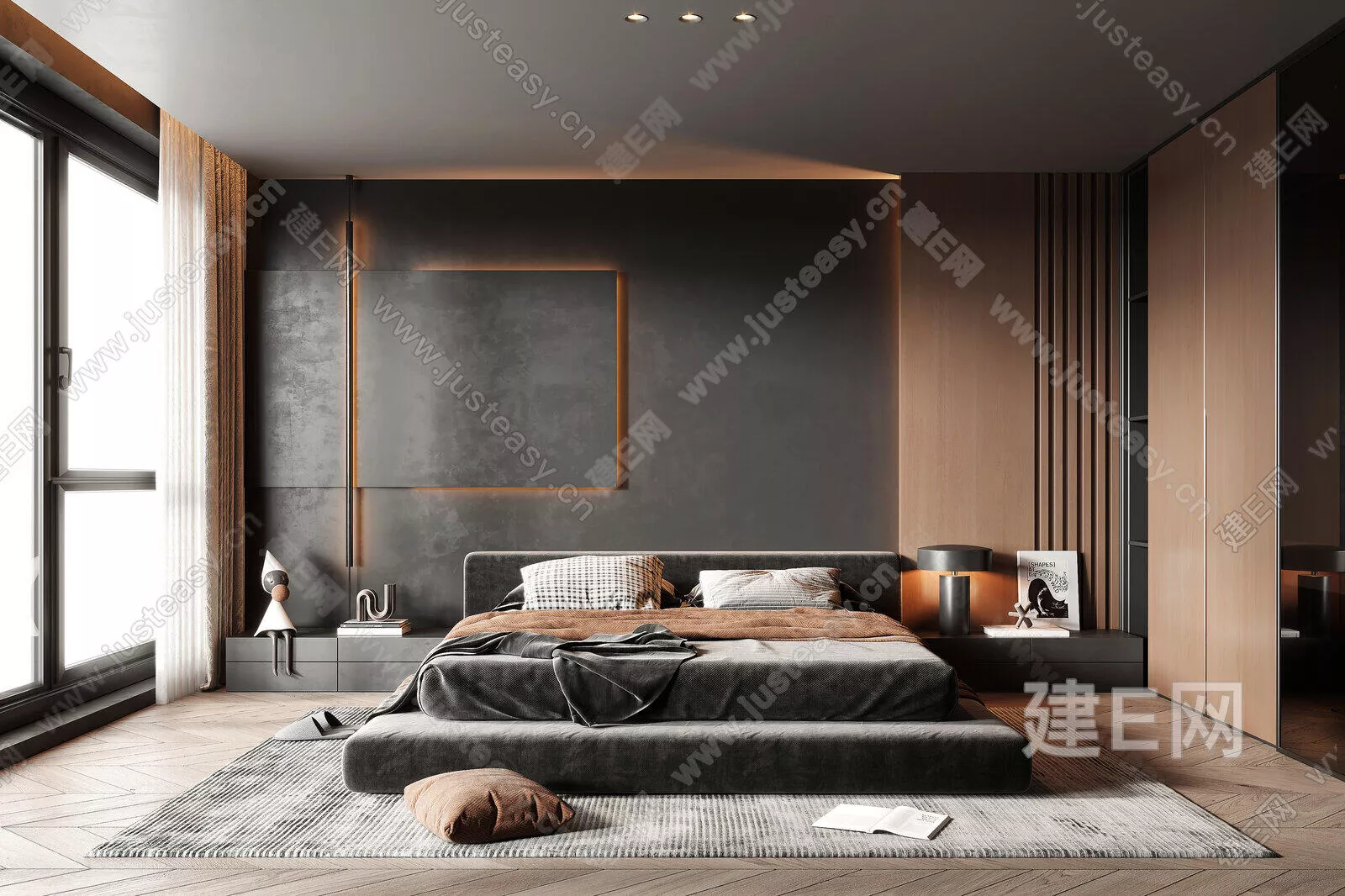 MODERN BEDROOM - SKETCHUP 3D SCENE - ENSCAPE - 115099261