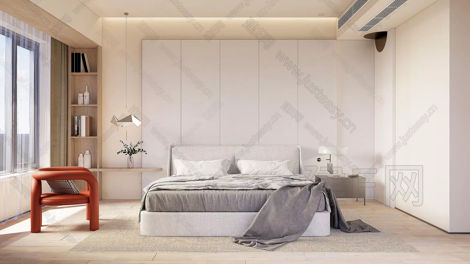 MODERN BEDROOM - SKETCHUP 3D SCENE - ENSCAPE - 115165463