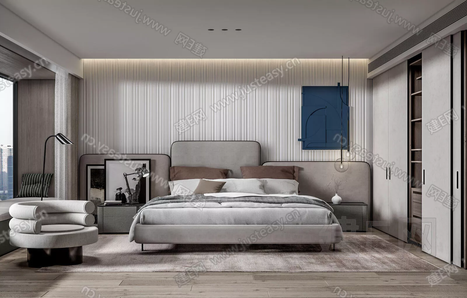 MODERN BEDROOM - SKETCHUP 3D SCENE - ENSCAPE - 115230159