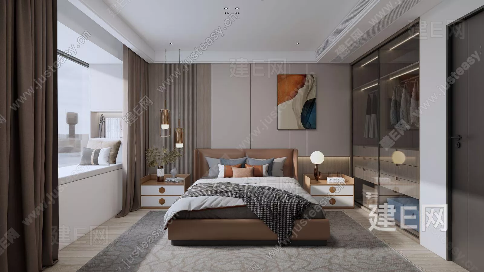 MODERN BEDROOM - SKETCHUP 3D SCENE - ENSCAPE - 115426643