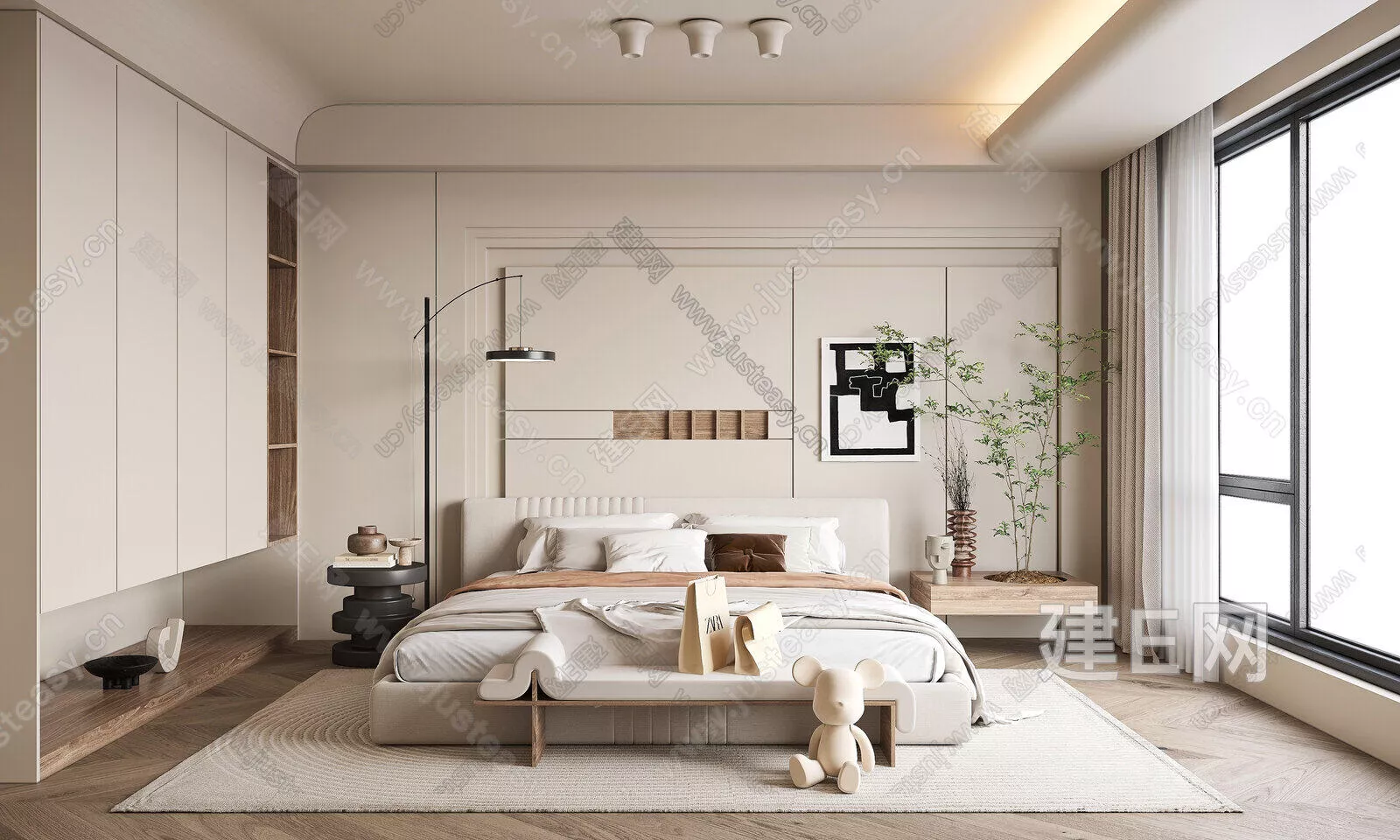 MODERN BEDROOM - SKETCHUP 3D SCENE - ENSCAPE - 115558072