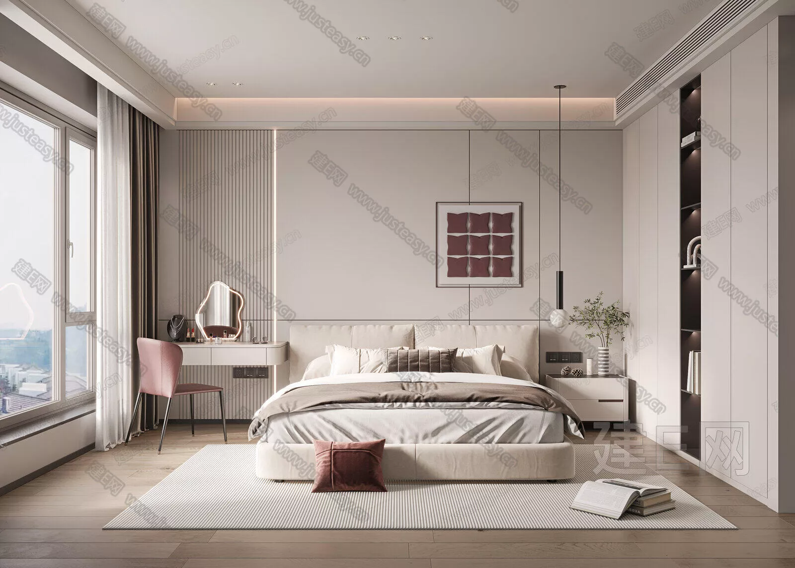 MODERN BEDROOM - SKETCHUP 3D SCENE - ENSCAPE - 115952904