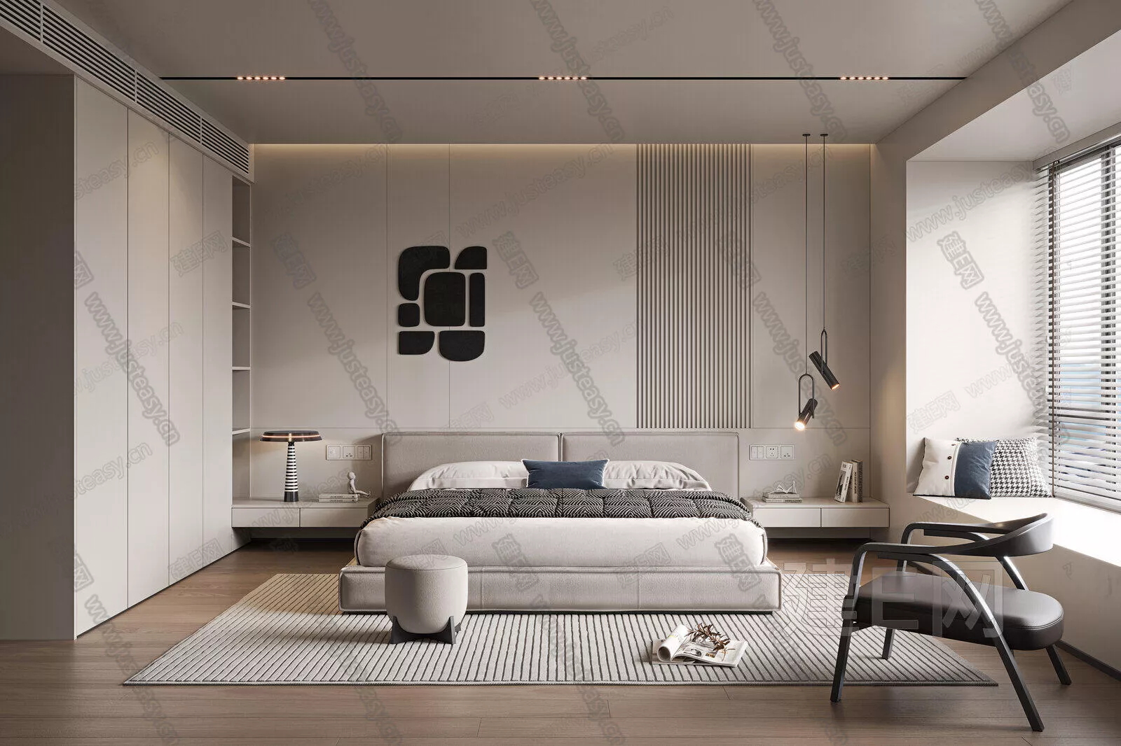 MODERN BEDROOM - SKETCHUP 3D SCENE - ENSCAPE - 116018021