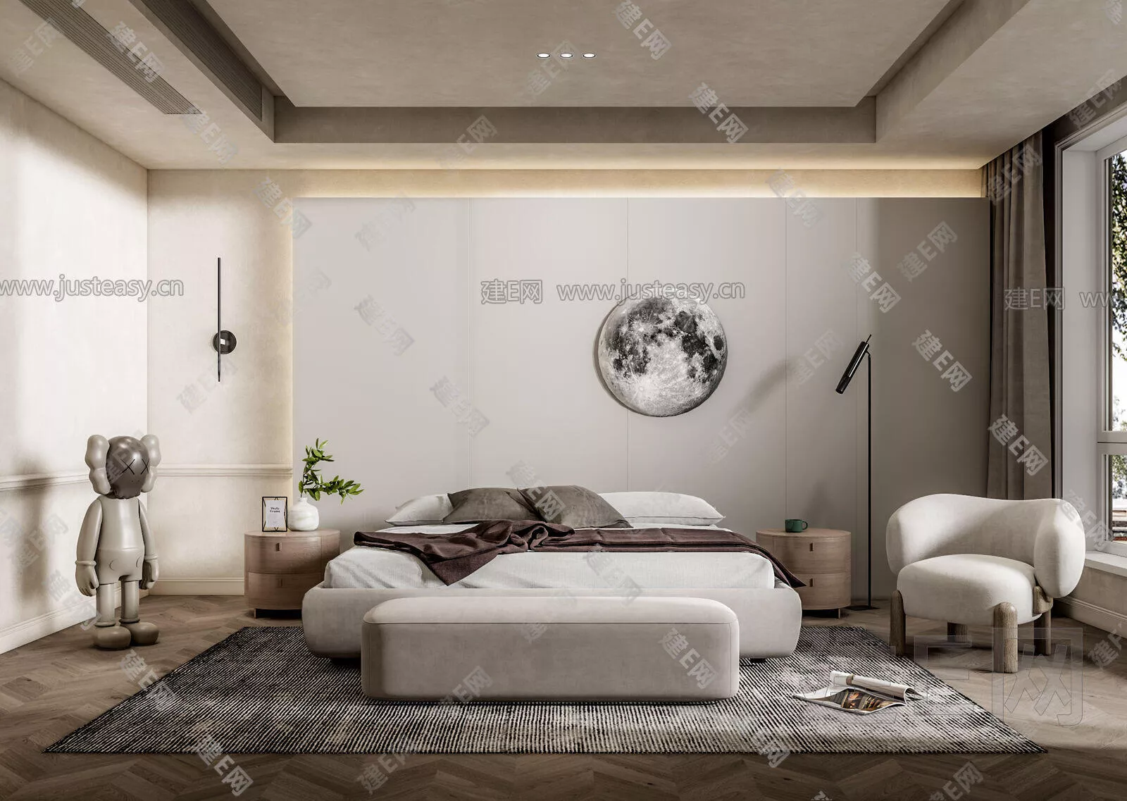 MODERN BEDROOM - SKETCHUP 3D SCENE - ENSCAPE - 116475297