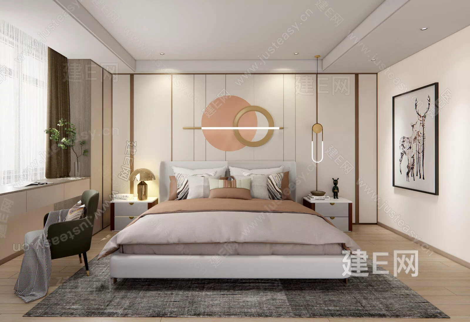 MODERN BEDROOM - SKETCHUP 3D SCENE - ENSCAPE - 116671576