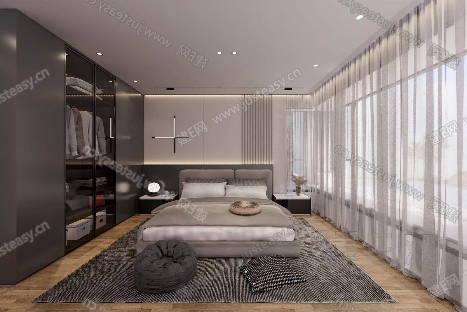 MODERN BEDROOM - SKETCHUP 3D SCENE - ENSCAPE - 116802818