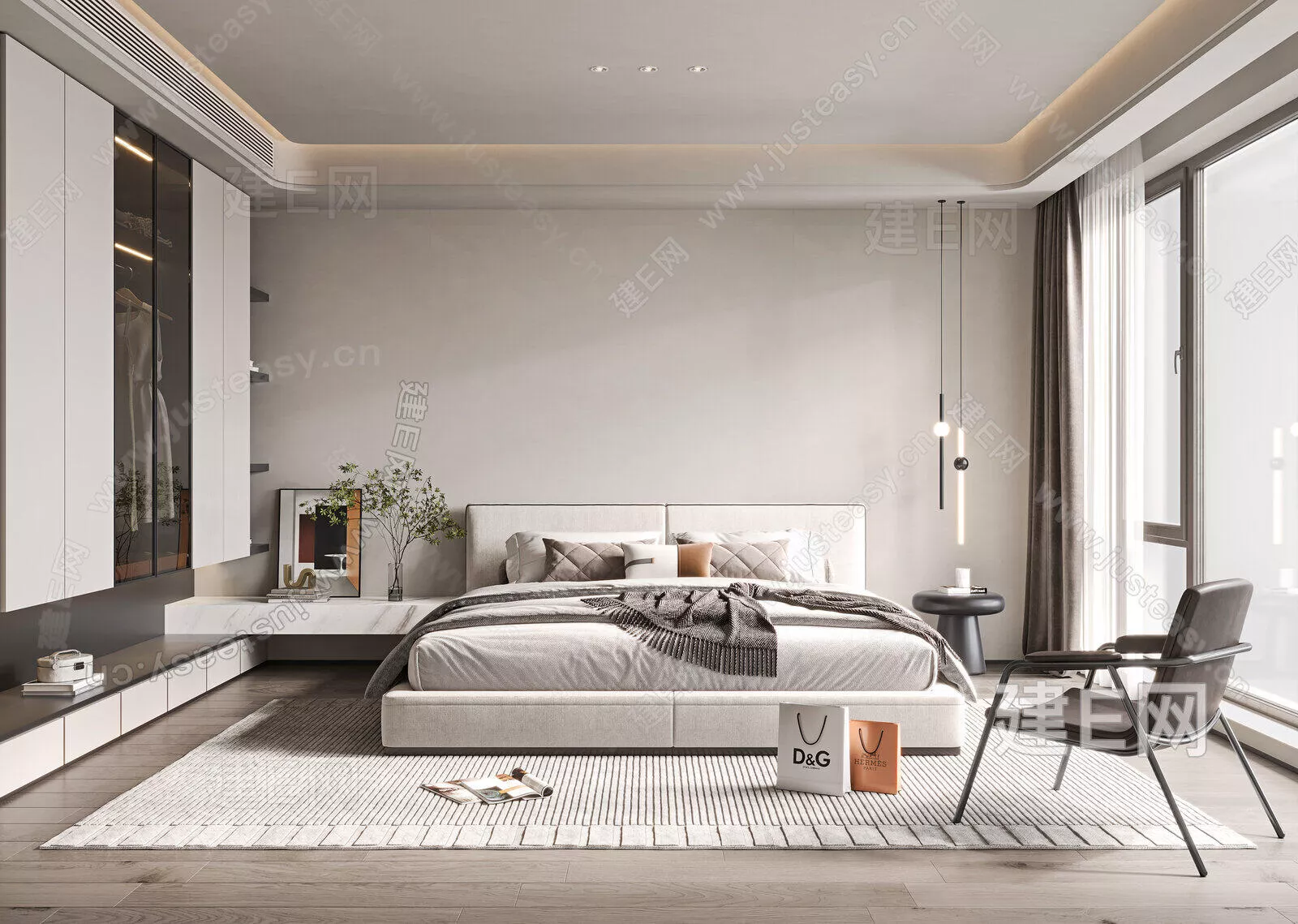 MODERN BEDROOM - SKETCHUP 3D SCENE - ENSCAPE - 117262135