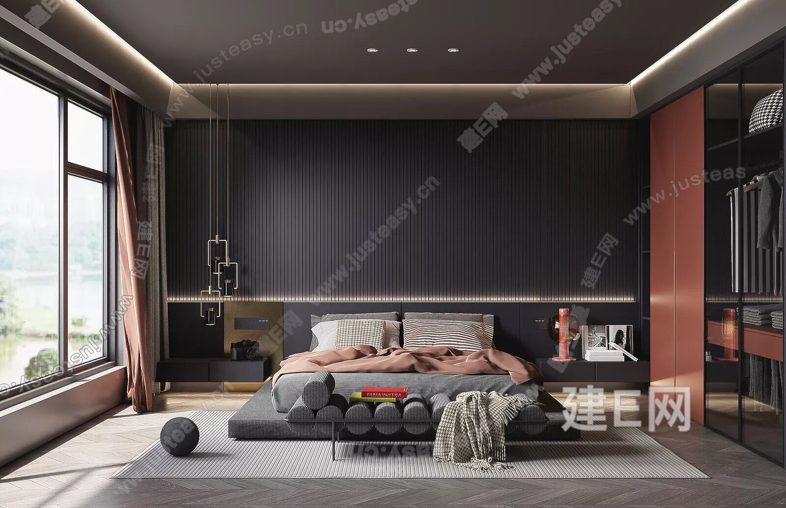 MODERN BEDROOM - SKETCHUP 3D SCENE - ENSCAPE - 117393064