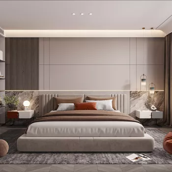 MODERN BEDROOM - SKETCHUP 3D SCENE - VRAY - ID01995