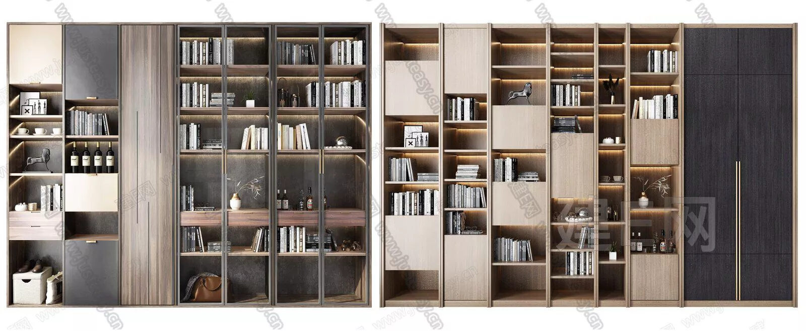 MODERN BOOKCASE - SKETCHUP 3D MODEL - ENSCAPE - 106319244