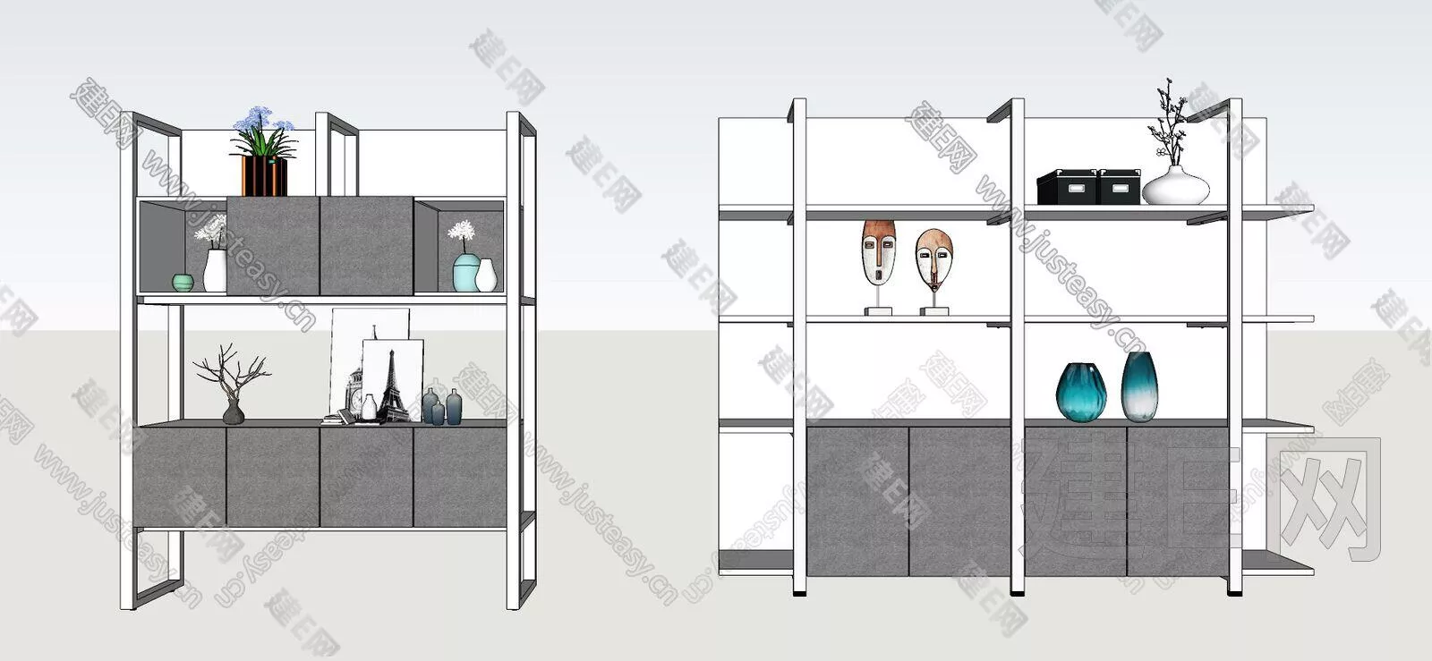 MODERN BOOKCASE - SKETCHUP 3D MODEL - ENSCAPE - 111165937