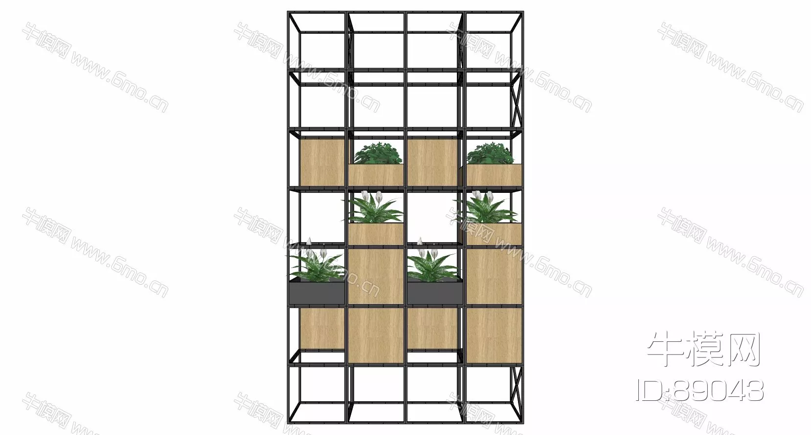 MODERN BOOKCASE - SKETCHUP 3D MODEL - ENSCAPE - 89043