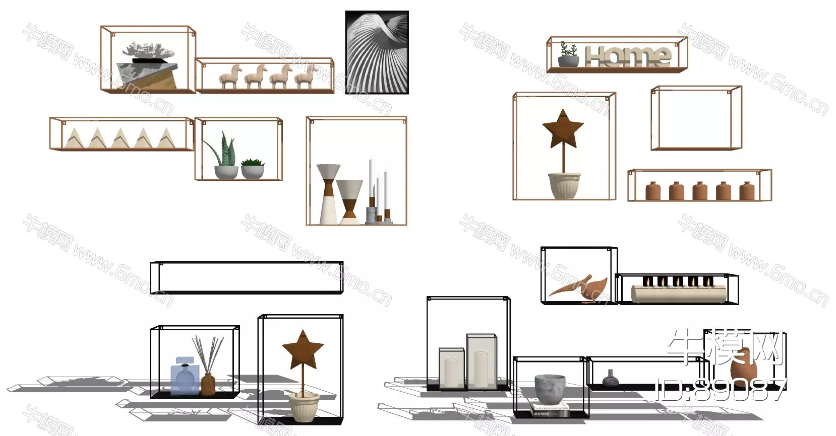 MODERN BOOKCASE - SKETCHUP 3D MODEL - ENSCAPE - 89087