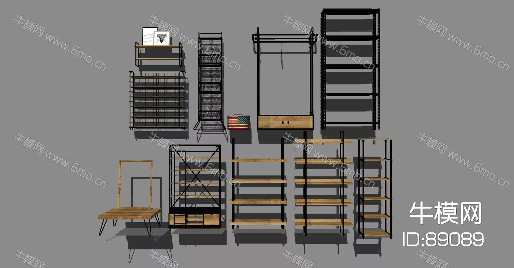 MODERN BOOKCASE - SKETCHUP 3D MODEL - ENSCAPE - 89089