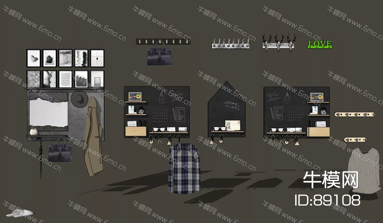 MODERN BOOKCASE - SKETCHUP 3D MODEL - ENSCAPE - 89108