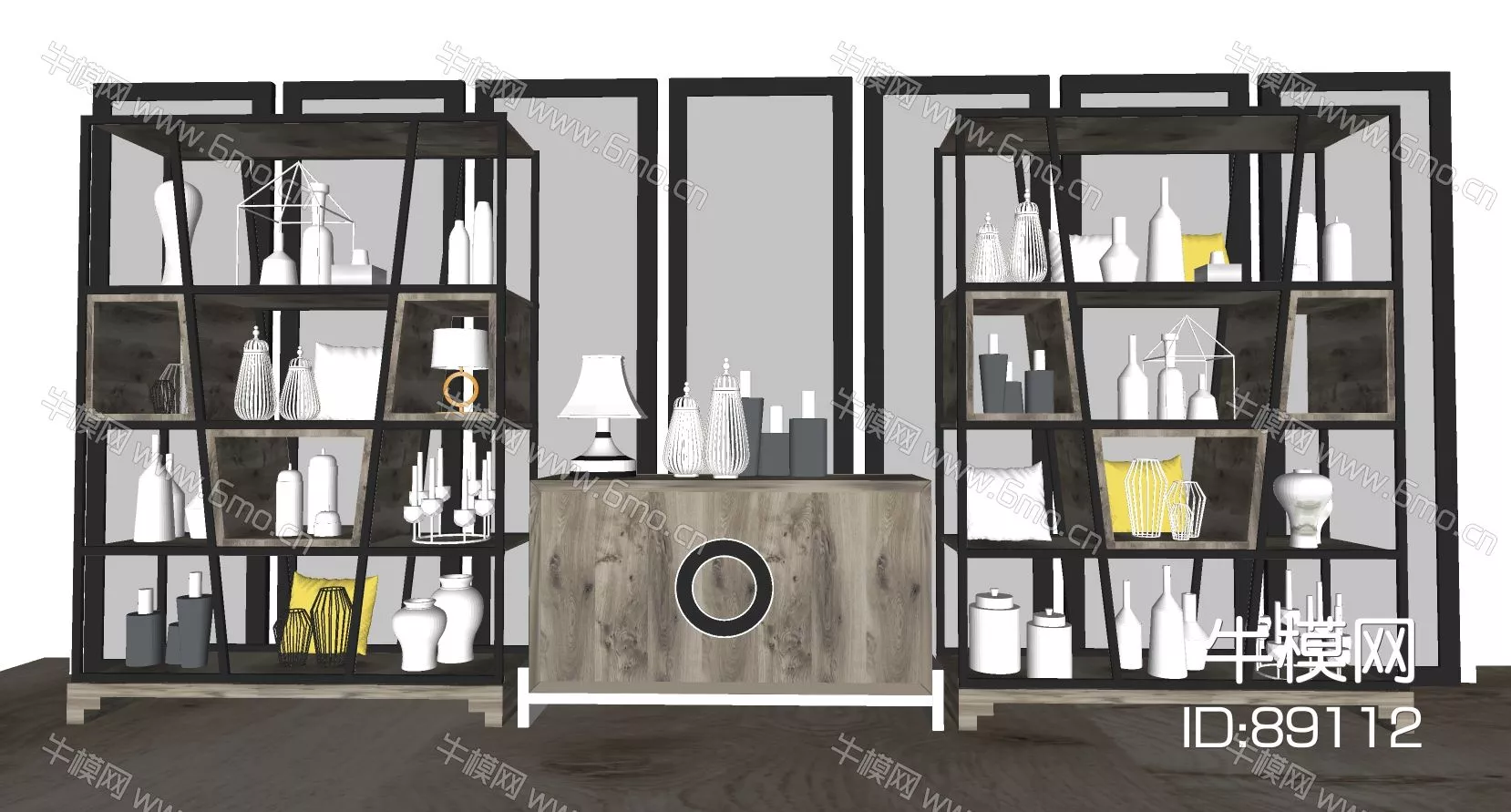 MODERN BOOKCASE - SKETCHUP 3D MODEL - ENSCAPE - 89112