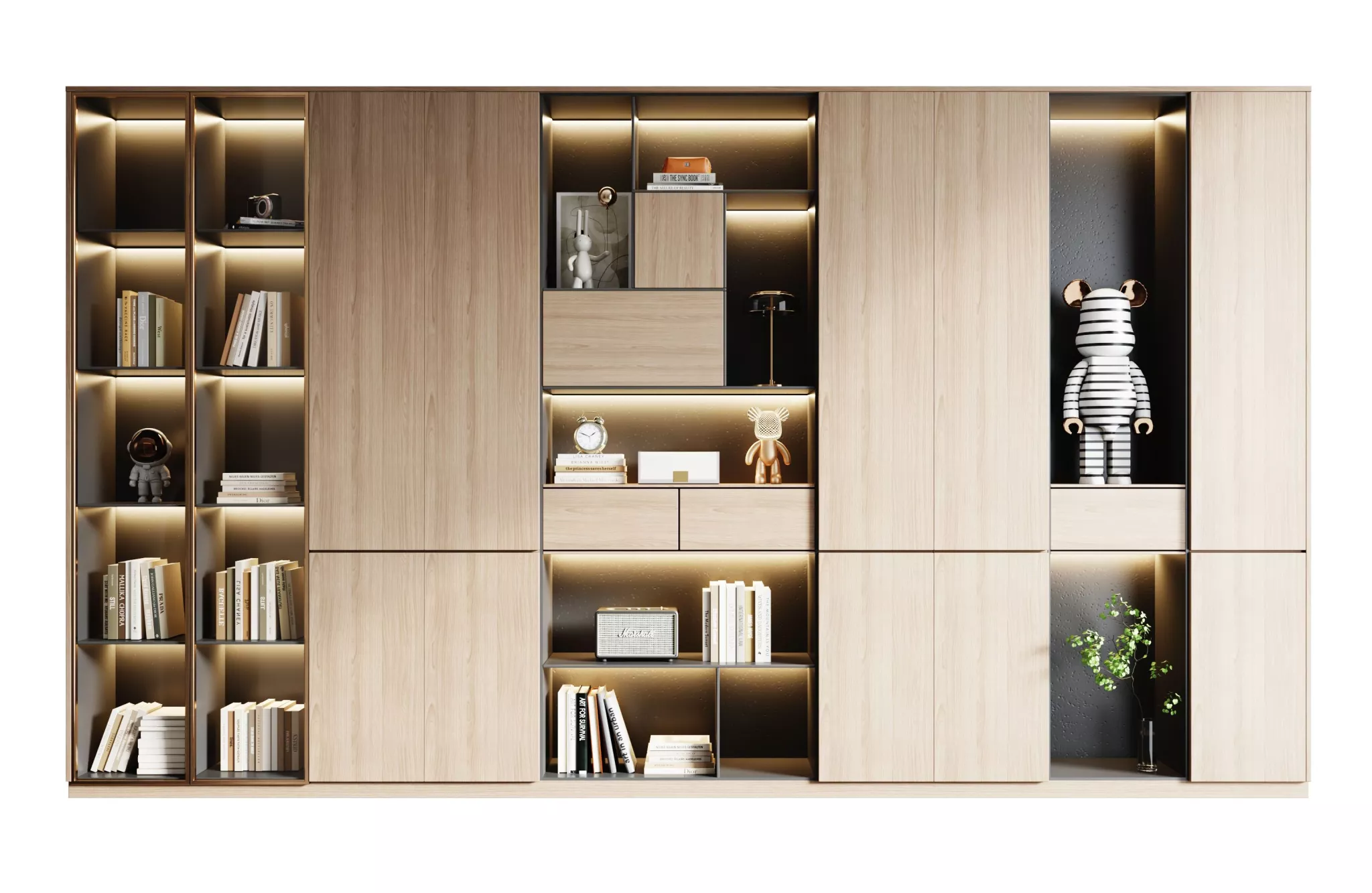 MODERN BOOKCASE - SKETCHUP 3D MODEL - VRAY - 243694