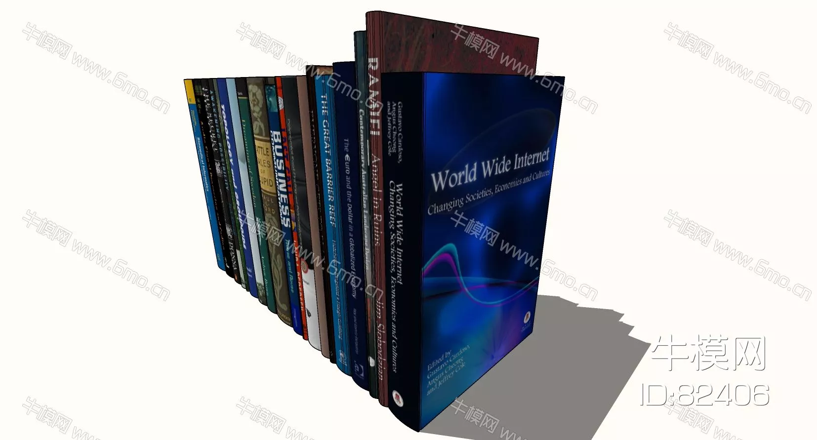 MODERN BOOKS - SKETCHUP 3D MODEL - ENSCAPE - 82406