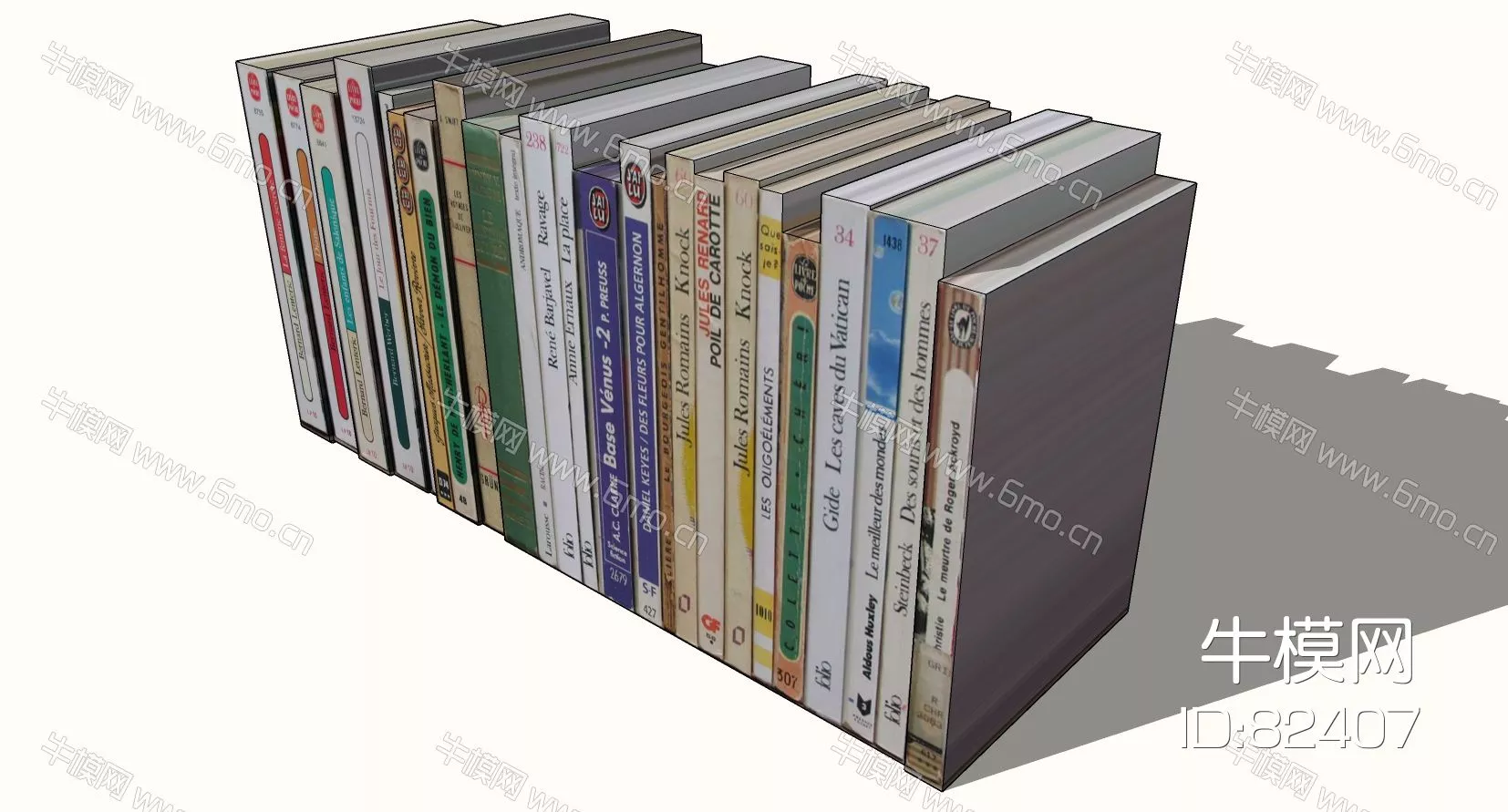 MODERN BOOKS - SKETCHUP 3D MODEL - ENSCAPE - 82407