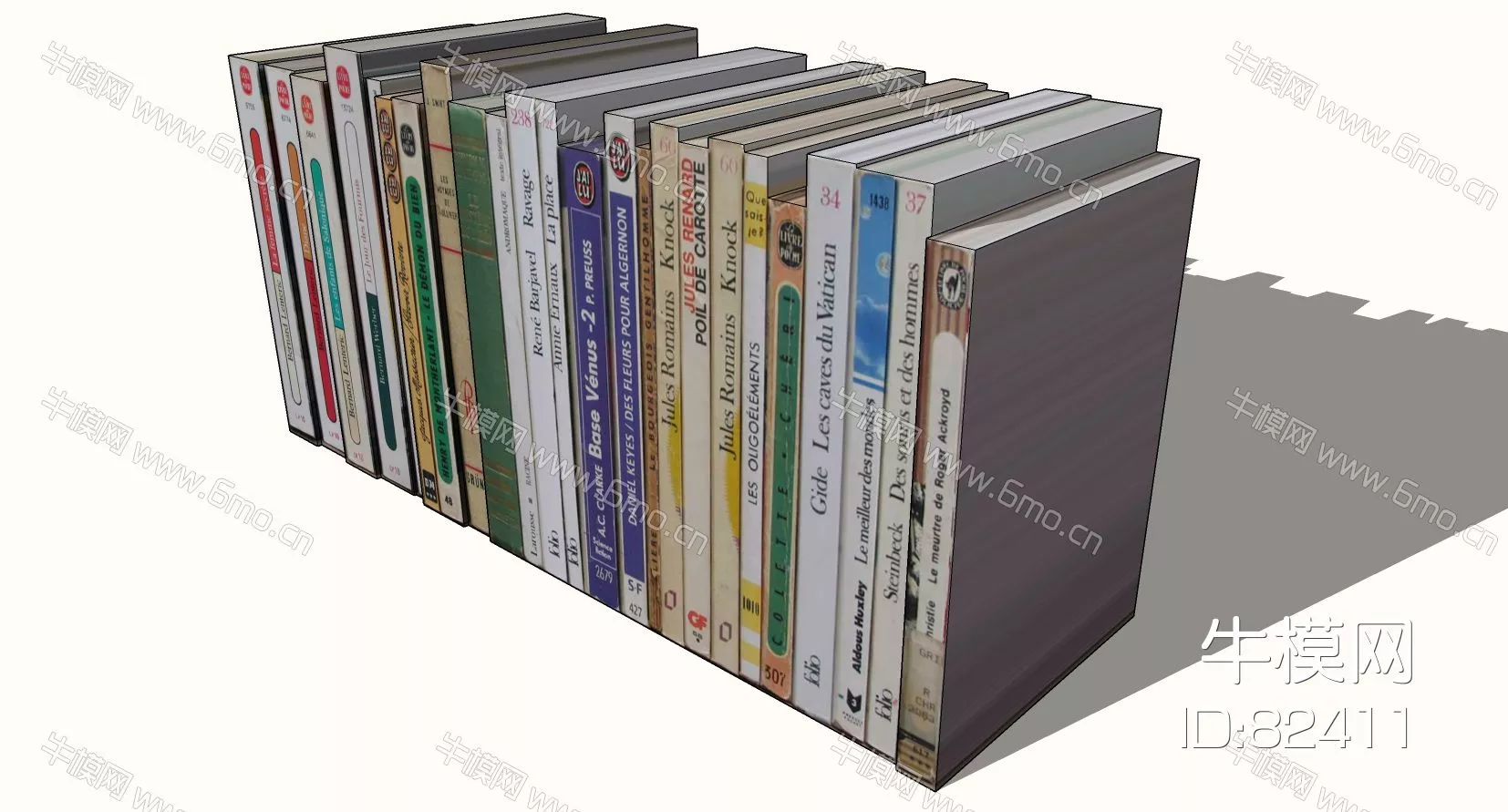 MODERN BOOKS - SKETCHUP 3D MODEL - ENSCAPE - 82411