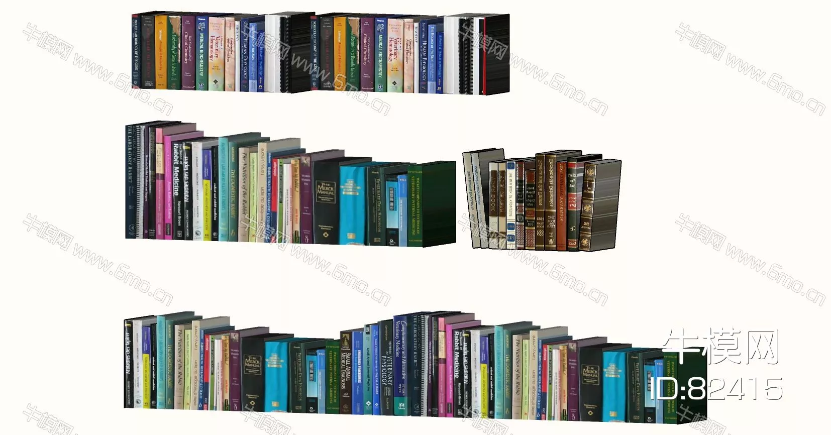 MODERN BOOKS - SKETCHUP 3D MODEL - ENSCAPE - 82415