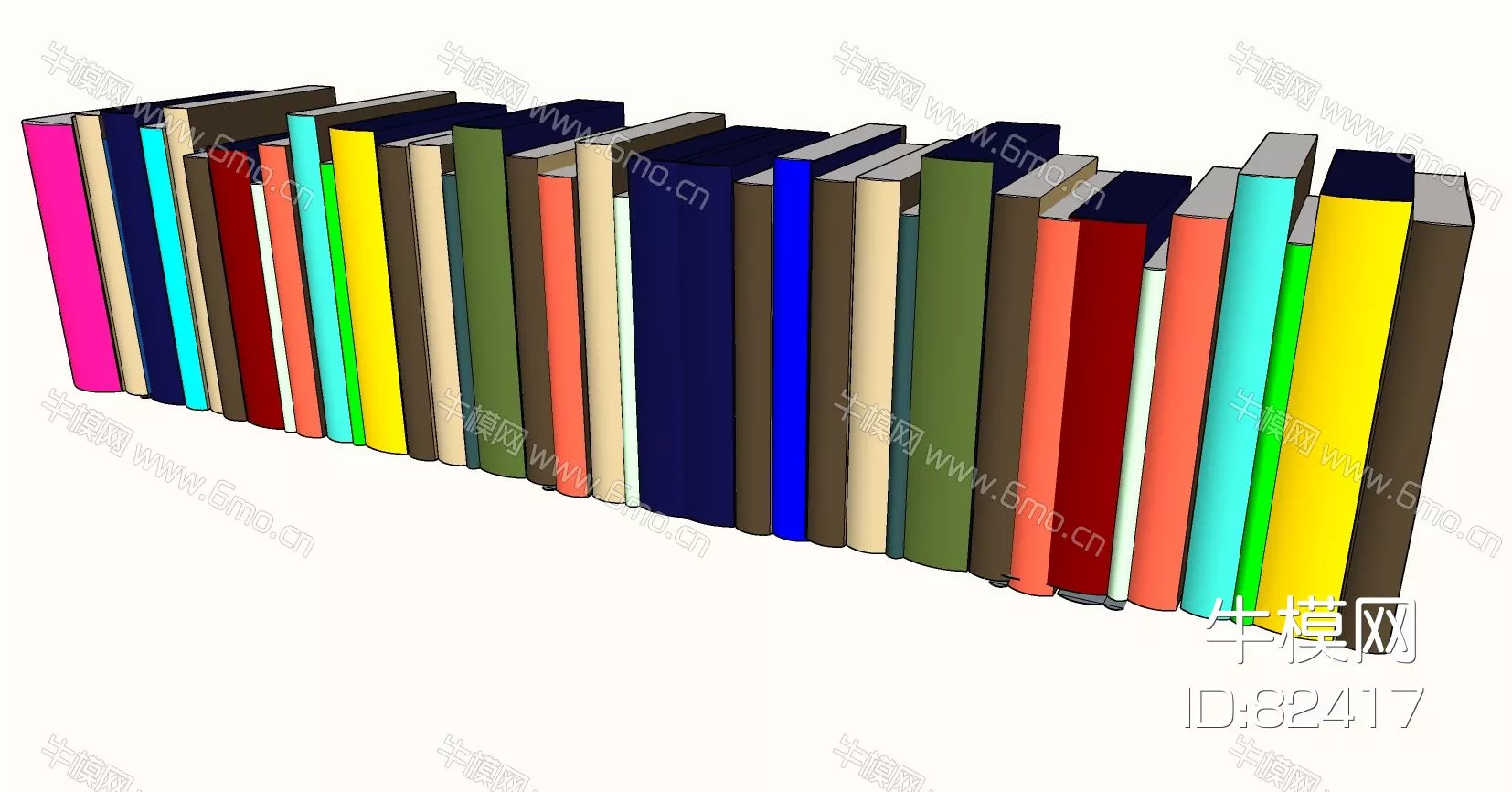 MODERN BOOKS - SKETCHUP 3D MODEL - ENSCAPE - 82417