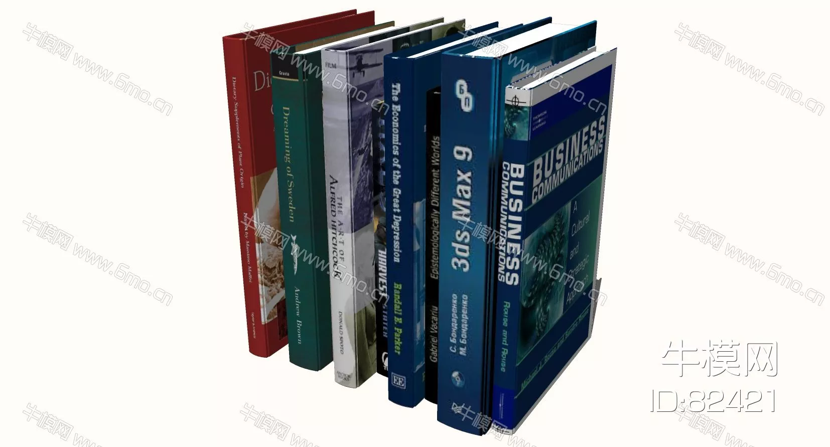 MODERN BOOKS - SKETCHUP 3D MODEL - ENSCAPE - 82421