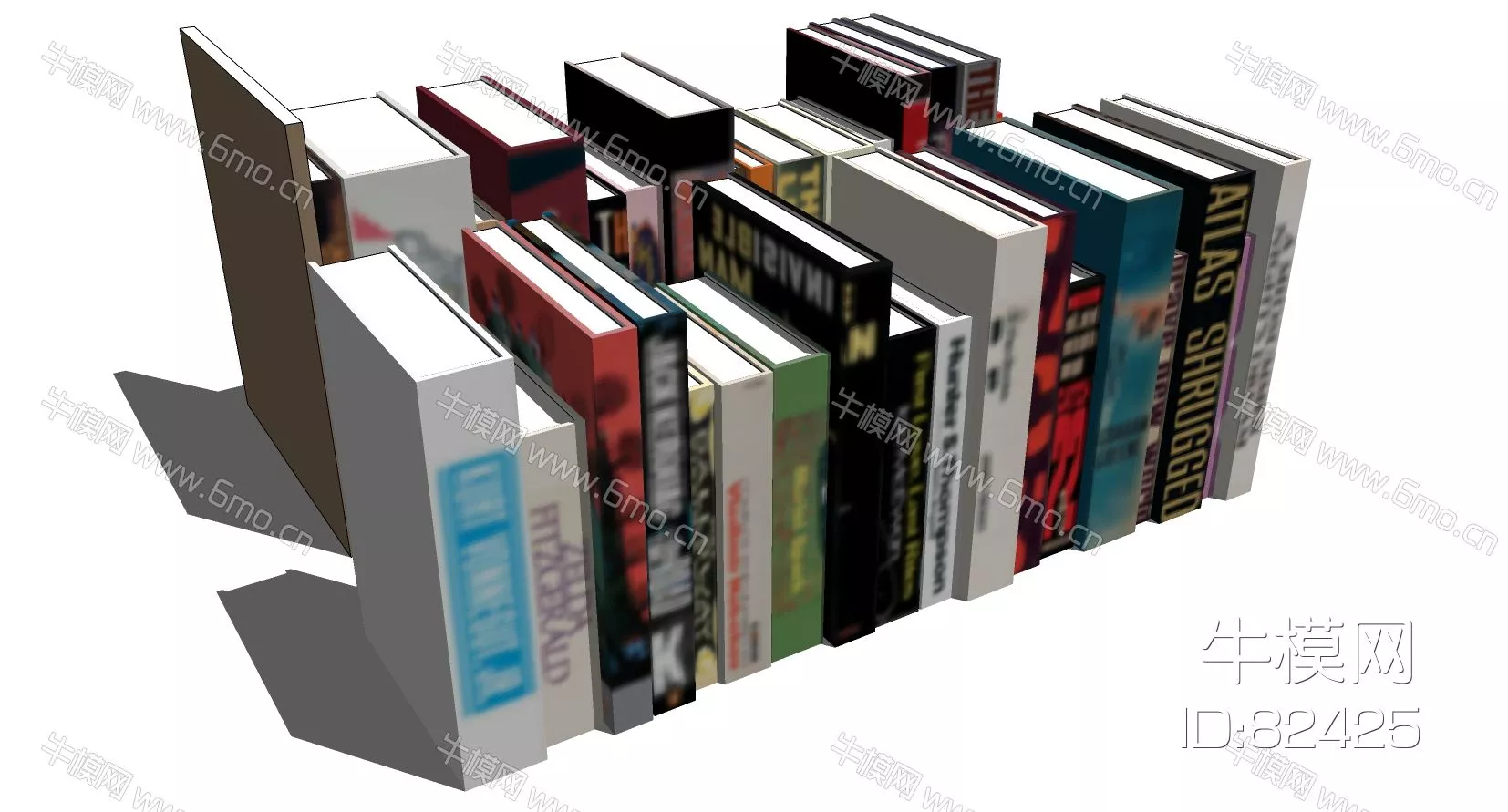 MODERN BOOKS - SKETCHUP 3D MODEL - ENSCAPE - 82425