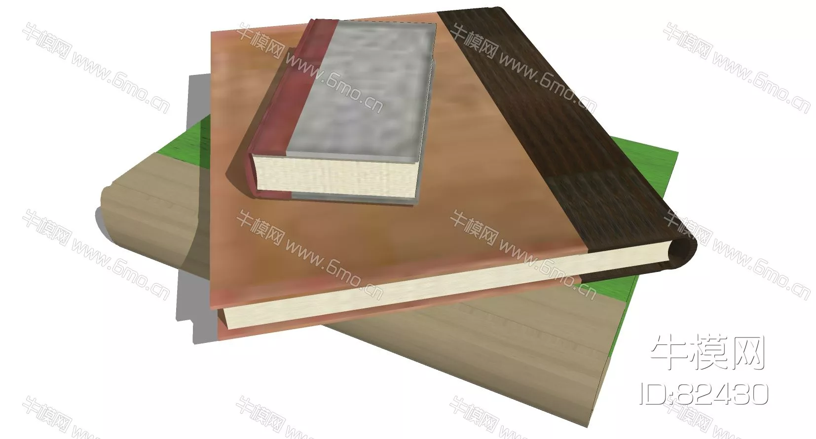 MODERN BOOKS - SKETCHUP 3D MODEL - ENSCAPE - 82430