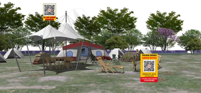 MODERN CAMPS - SKETCHUP 3D MODEL - ENSCAPE - ID02537