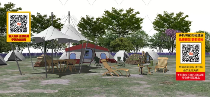 MODERN CAMPS - SKETCHUP 3D MODEL - ENSCAPE - ID02542