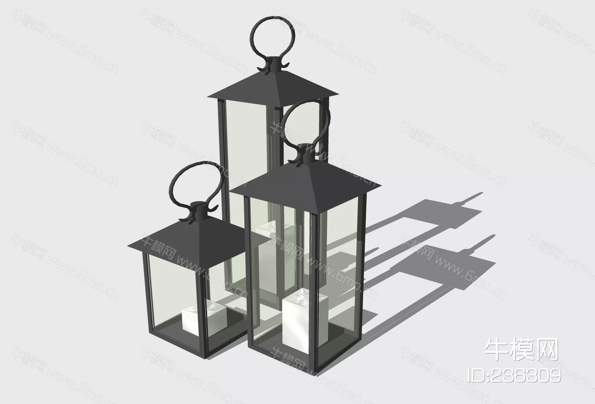 MODERN CANDLE LAMP - SKETCHUP 3D MODEL - ENSCAPE - 236309